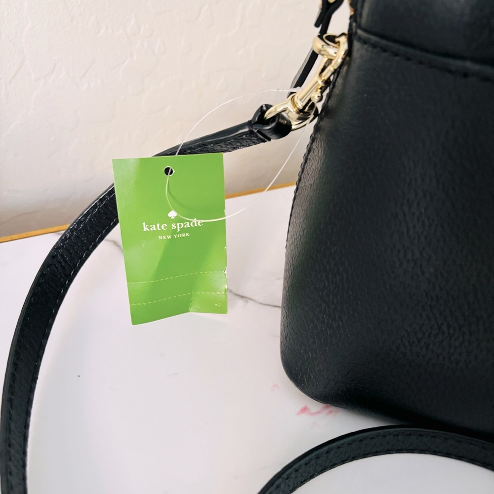 Kate Spade Grove Street Carli‎ NWT Black Leather Handbag WKRU4192 - Picture 4 of 11